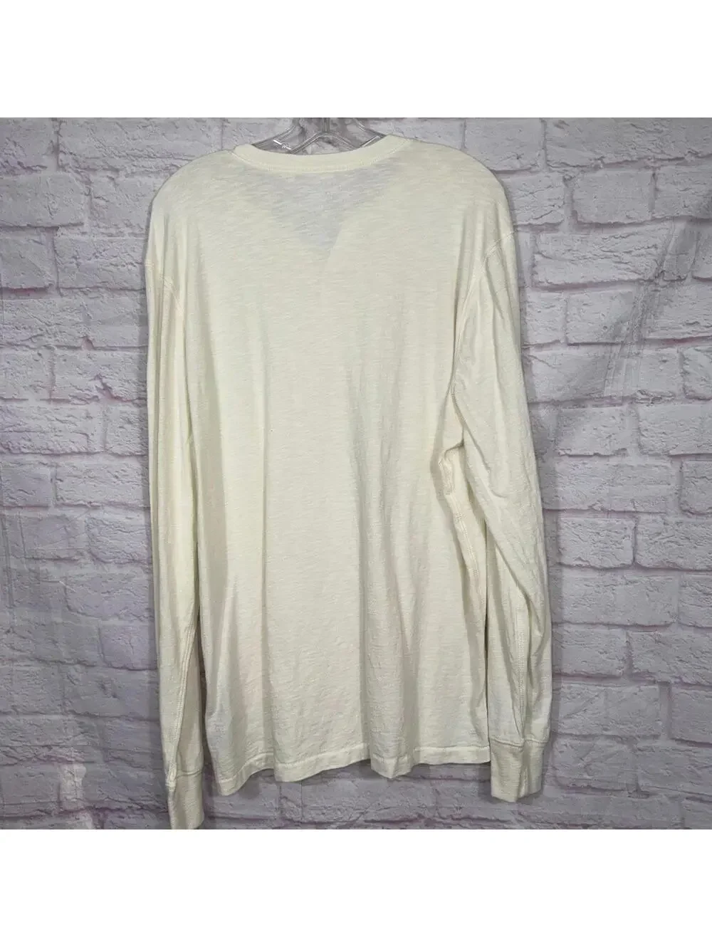 J.Crew Men's XL White Henley Shirt